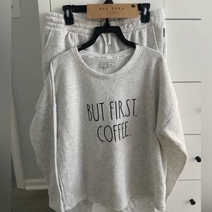 Rae Dunn “But first Coffee” sweat suit